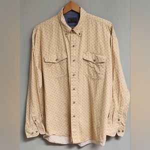 VINTAGE Roper Mens Long Sleeve Button Down Shirt. Horse Shoes Design. Size L.